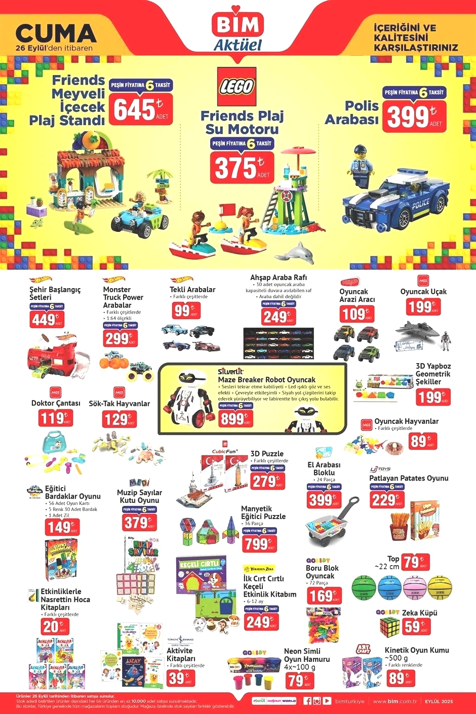 BİM 26 Eylül aktüel ürünler kataloğu 2025: LEGO Friends oyuncakları, kahve makinesi, 65 inç televizyon, ankastre set geliyor - 7